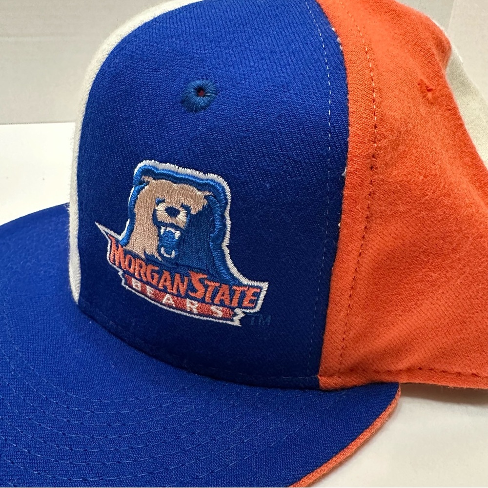 Headgear Morgan State Bears College Wool Hat Blue/Orange HBCU NCAA Football NOS - Picture 4 of 8